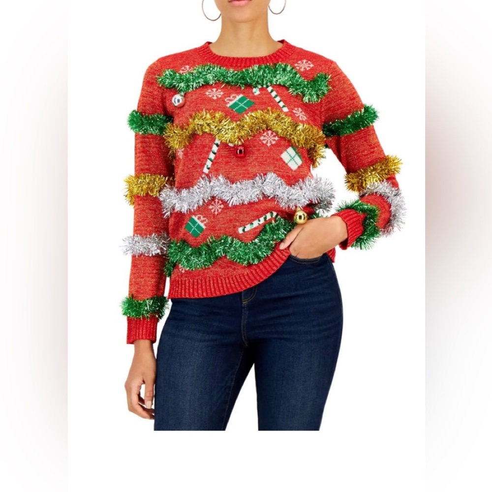 Planet Gold Ugly Christmas Sweater